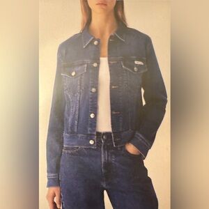 NWT Calvin Klein Classic Trucker Jacket (Storm Blue)